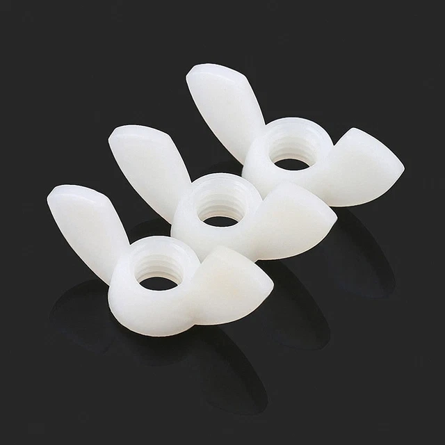 White Nylon Plastic Wing Nuts Butterfly Nut M4 M5 M6 M8