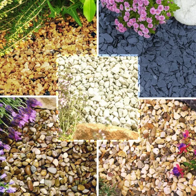 1 to 30kg Gravel Chippings Deter Weed Garden Path Patio Pathway Plant Top Stone