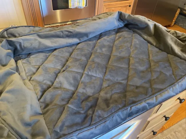 New ORVIS Bolster Dog Bed Cover Only M Medium Slate