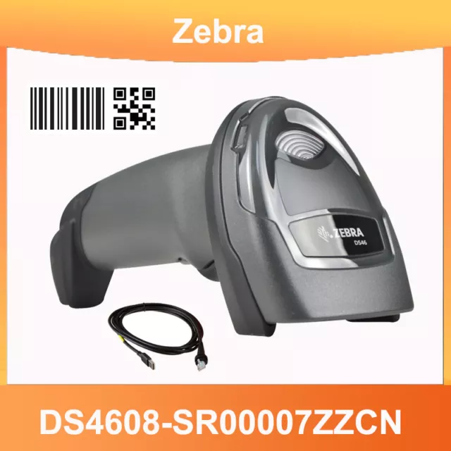 Zebra Hands Free DS4608-SR 2D Imager USB Kit Barcode Scanner DS4608-SR00007ZZCN