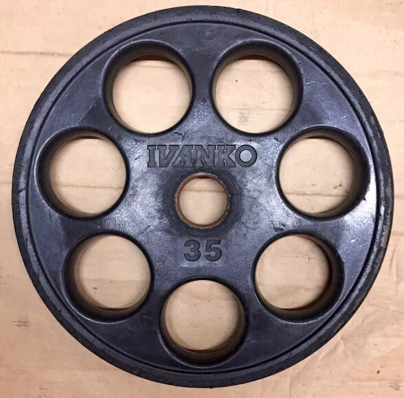 IVANKO RUBBER COATED EZ Lift Weight Plates RARE GOOD GREAT
