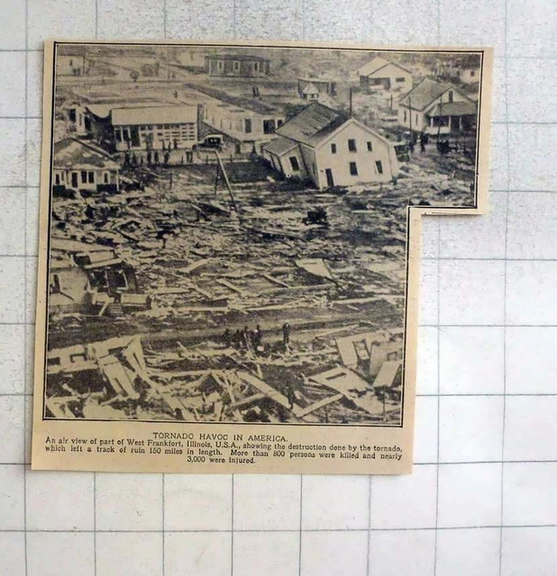 1925 TORNADO HAVOC In America, West Frankfort Illinois 8.64 PicClick CA