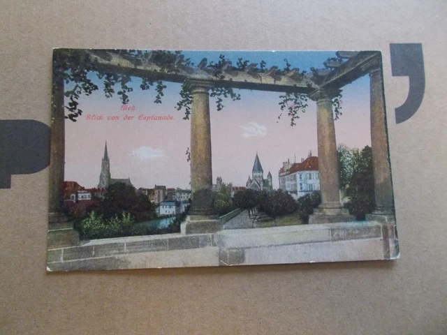 57 Metz Moselle  Blick Von Der Esplanade  1918  Cpa Coloriser