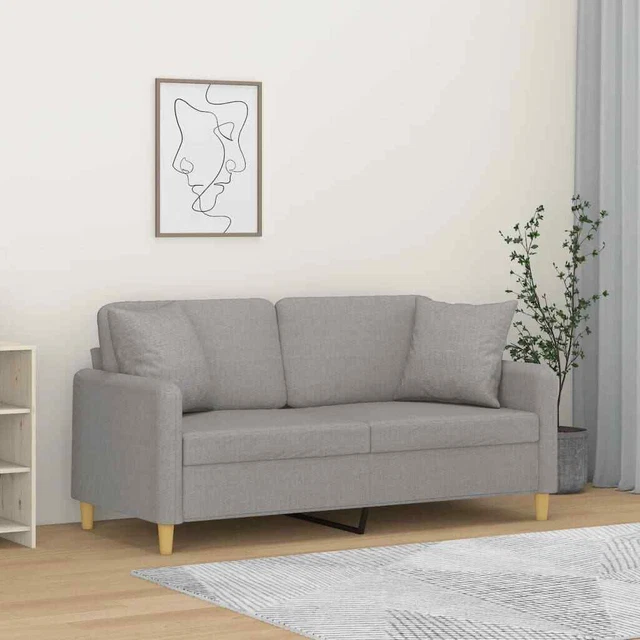Sectional Sofa Couch with Pillows and Cushions for Living Room Fabric vidaXL