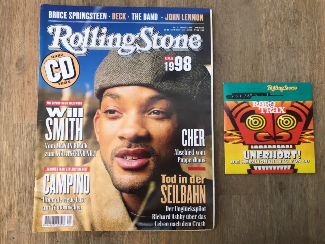 Rolling Stone 1 1999  Springsteen CHER Will Smith CAMPINO Beck The Band  + CD