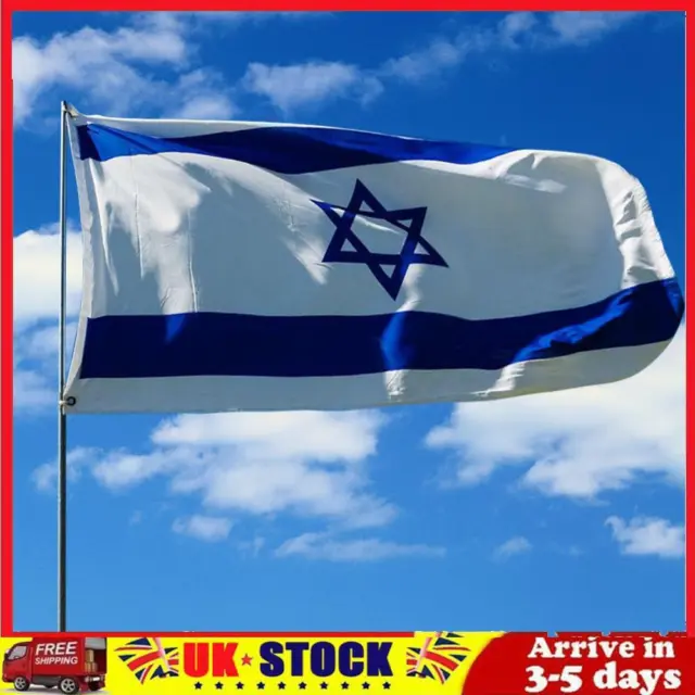 Hanging National Flag Sunproof Print Israel Flag for Indoor Outdoor Decoration