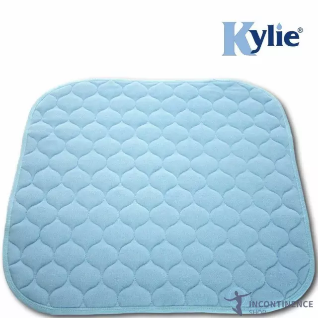 1x Kylie Washable Chair Pad - Blue - 50cm x 50cm - Chair Protection 2
