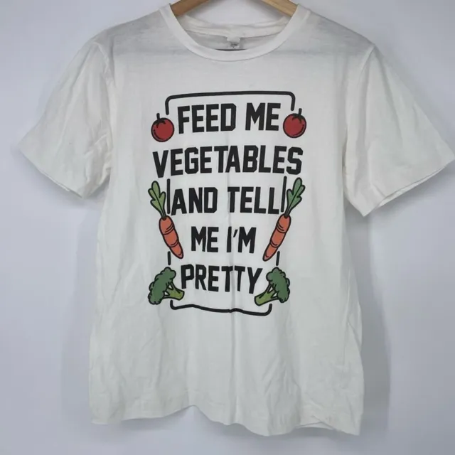 Feed Me Vegetables and Tell Me I’m Pretty Women’s Tee Carrots Tomatoes Broccoli