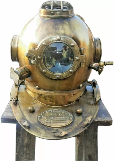 Diving Helmet US Navy Mark V Deep Sea Marine Divers Antique Scuba SEA Divers
