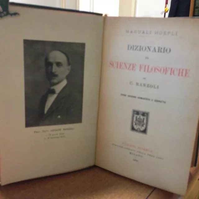 1926 Manuali Hoepli - Ranzoli - Dizionario Di Scienze Filosofiche