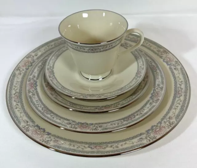 New Lenox China Charleston 5-Piece Place Setting: Dinner Salad Bread Cup Saucer
