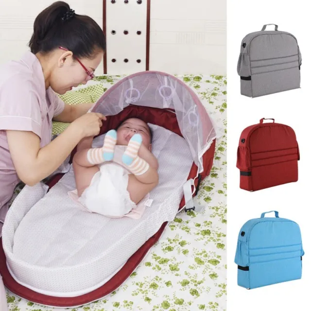 Portable Bassinet For Baby Foldable Baby Bed Travel Sun Protection Mosquito Net