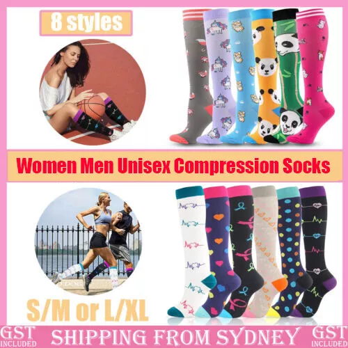 Women Men Unisex Compression Socks Medical Nursing Travel Sports Stocking Gift A
