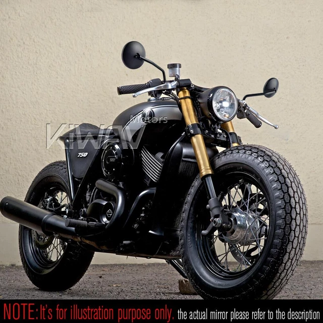 moto Eclipse rond rétroviseurs noir w/ 5/16" adapters pour Harley-Davidson ε