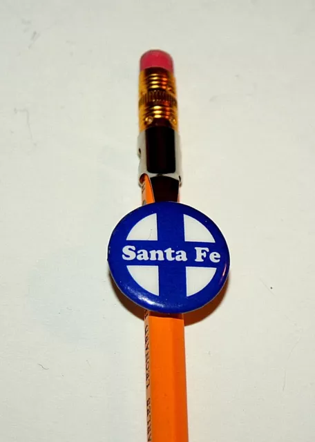 Rare Santa Fe Rail Lines Railroad Train Pencil Pocket Holder Clip 1950s NOS New