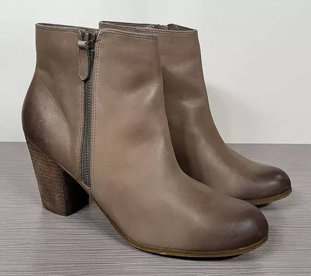 BP. 'Trolley' Leather Ankle Bootie, Taupe, Womens Various Sizes