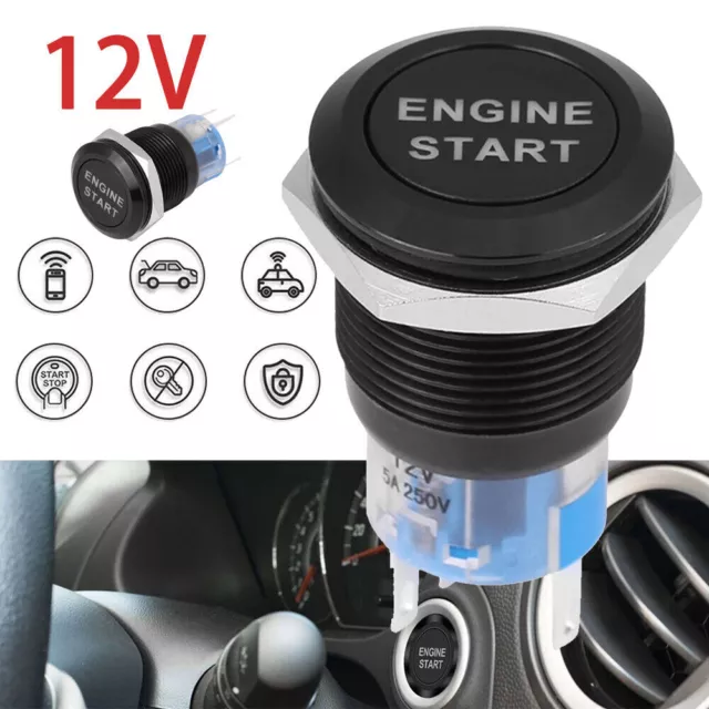 Engine Start Push Button, 12V Waterproof Car Ignition Starter Switch Button  UK