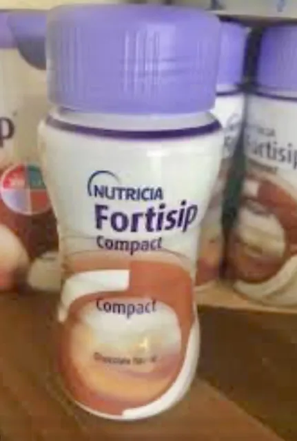 24x Nutricia Fortisip compact CHOCOLATE FLAVOUR 125ml High Protein!