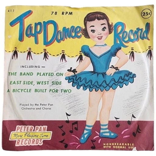 VINTAGE 1950S TAP Dance Record From Peter Pan Records 78rpm With Sleeve