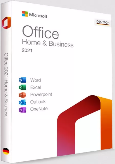 Microsoft Office Home & Business 2021 Software Windows/Mac eMail versand
