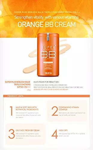 SKIN79 SUPER+ BEBLESH BALM B.B CREAM 40g SPF50 Orange by SKIN79 3