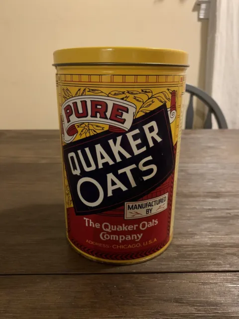 1896 Replica Quaker Oats Limited Edition Collectible Tin Can