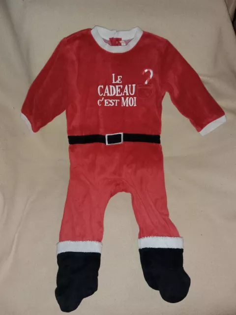 Pyjama grenouillère rouge de Noël garçon 18 mois Gémo - BE