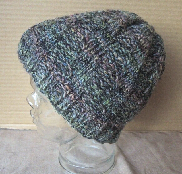 Handgestrickte Mütze/Wollmütze/Beanie mit Stulpen/Fingerlose Handschuhe Bunt (5)