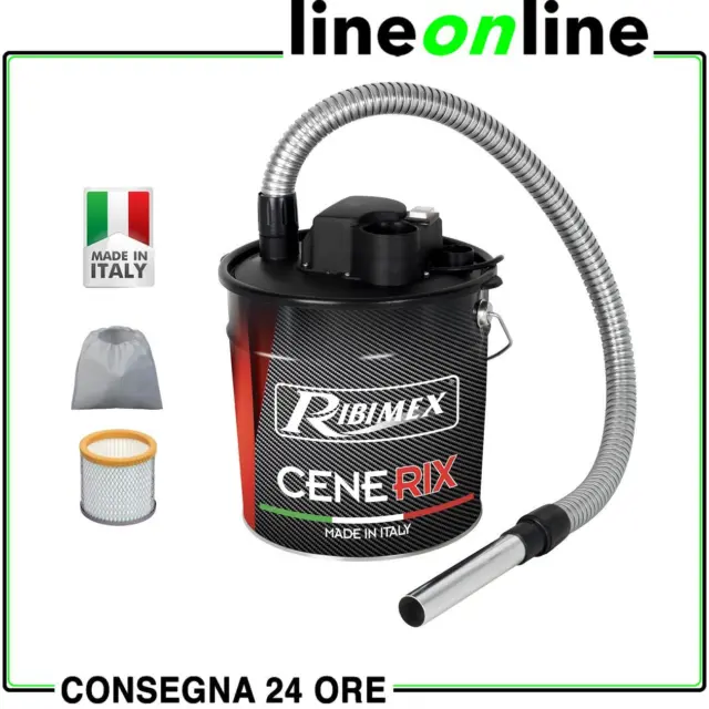 Bidone Aspiracenere Ribimex Cenerix 800W elettrico funzione soffiante Ribitech