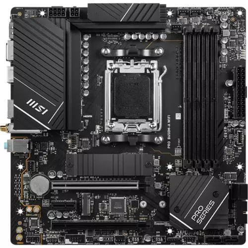 MSI PRO B650M-A WIFI mATX Motherboard For AMD Ryzen 7000/8000 Series CPUs Socket