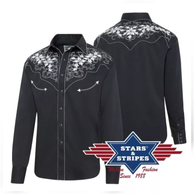 Camicia da uomo Stars & Stripes Garth western shirt