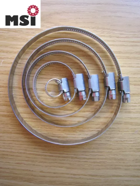 Schlauchschellen Aus Edelstahl VA W4 – 12 Mm Bandbreite, Rostfrei Für KFZ, Industrie & Garten
