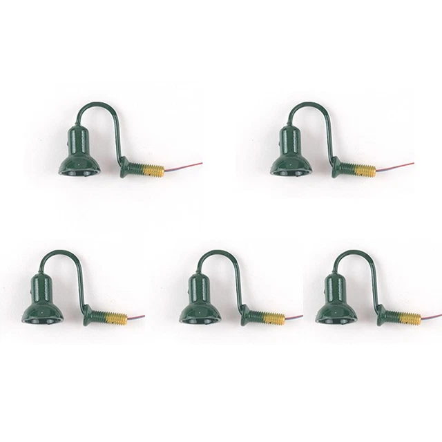 Lot De 10 Lampadaires LED Réglables Pour Modélisme Ferroviaire - Échelles H0 Et TT - Hauteur 6-10 Cm