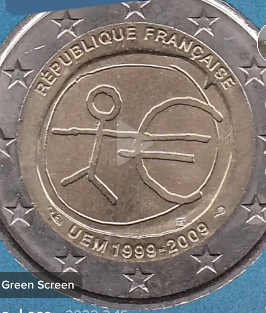 Pièce 2 euros rare bonhomme 1999-2009