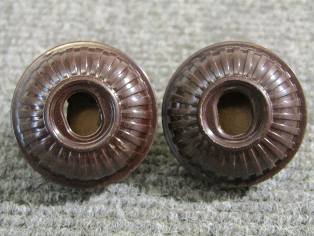 Pair Antique Power Plugs for Lamps Fans Radios Clocks Clean Used No Cracks  f