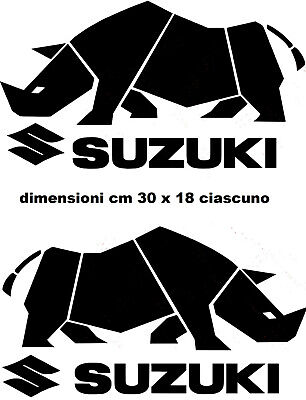 adesivi rhino suzuki fuoristrada vitara jimny Santana Samurai 30x18cm nero opaco
