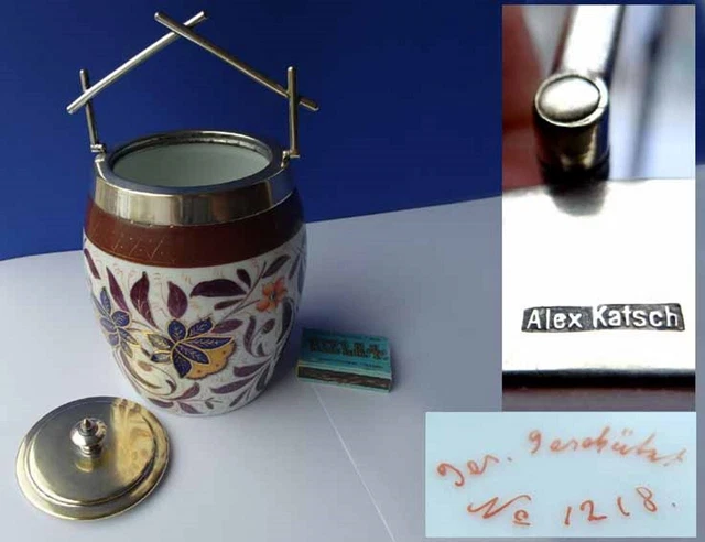 Seltene Dose/ Gebäckdose, ALEX KATSCH, Russland, um 1900 F703