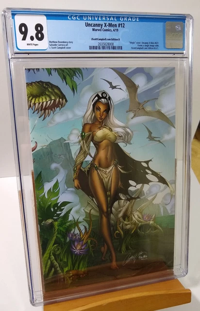 UNCANNY X-MEN #12 CGC 9.8 2019 J. Scott Campbell STORM Virgin Variant D