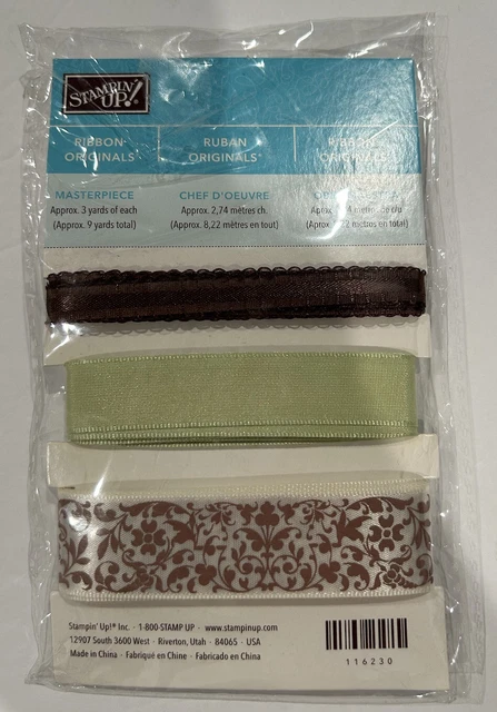 Stampin Up! CINTA ORIGINAL OBRA MAESTRA Cinta de más de 3 yardas ¡NUEVA!