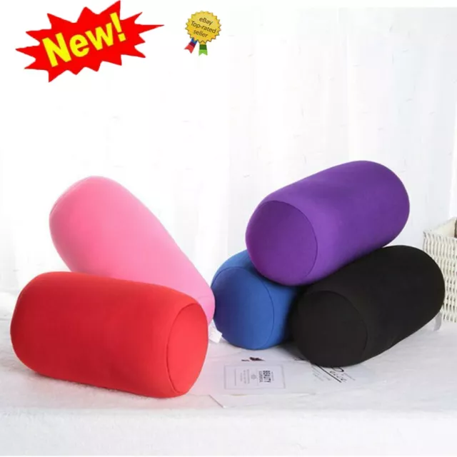 Roll Pillow Home Seat Head Rest Neck Support Travel Micro Mini Microbead Cushion