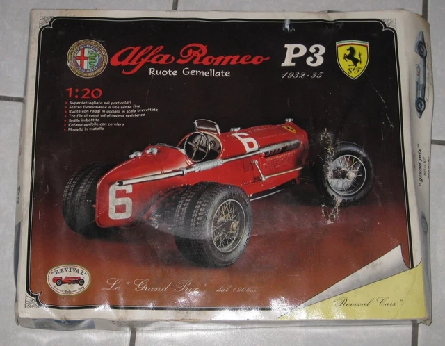 KIT MAQUETTE MÉTAL moulé sous pression Revival 1/20 Alfa Romeo P3 Le Grand Prix 1932-1935 EUR 102,11 - FR
