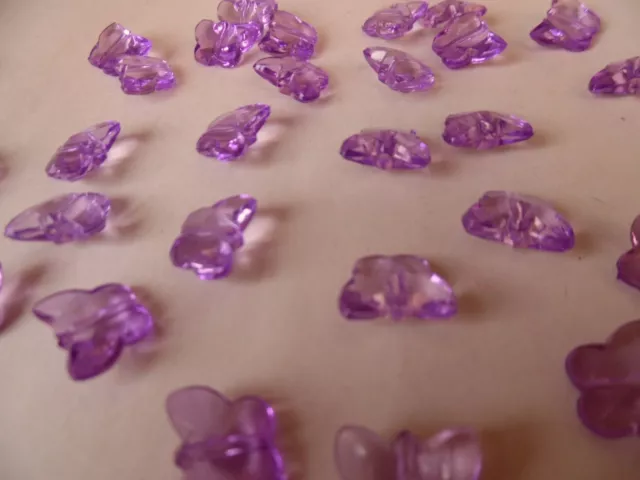 100 Purple Butterflies Crystal Acrylic Scatter Wedding Table Decoration Confetti 2