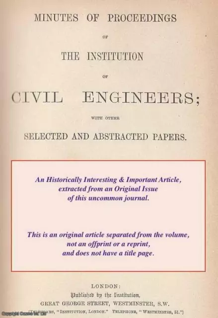 Railways & Collieries Of North China. An Uncommon Original Article From The Inst