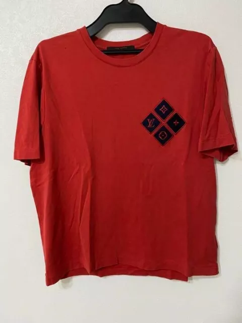LOUIS VUITTON 16SS Taping Design Logo Short Sleeve T-Shirt Men's Navy Size  XXS