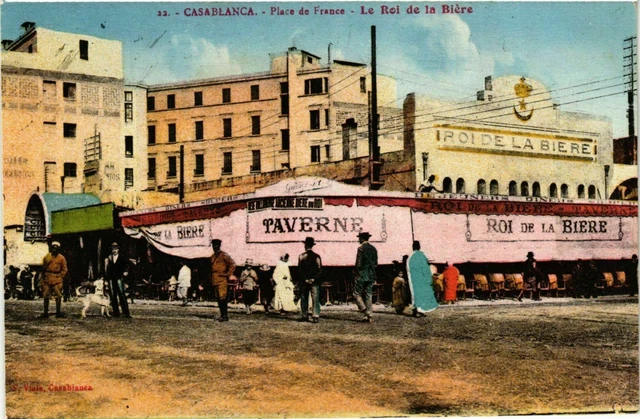 CPA AK Casablanca - Place de France - The King of Beer MOROC (963354)