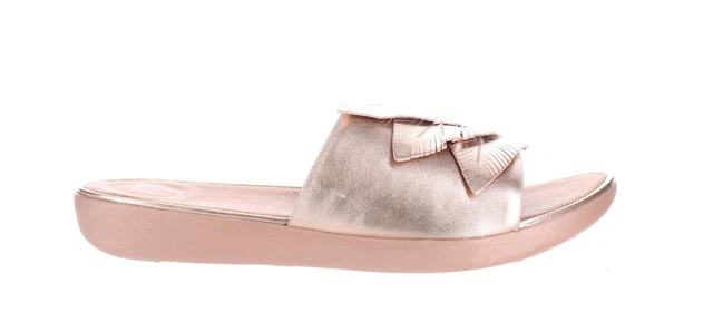 FitFlop Womens Sola Rose Gold Slides Size 11 (6916093)