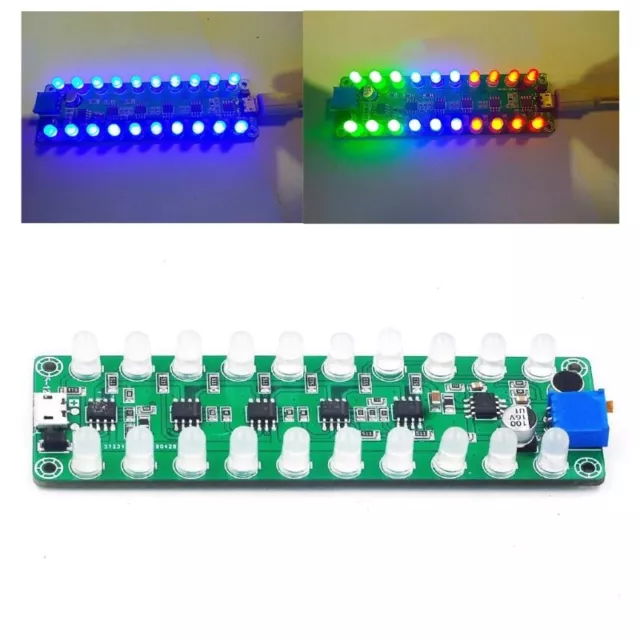 RGB Voice-Activated Level Indicator Stereo Music Spectrum LED Amplifier