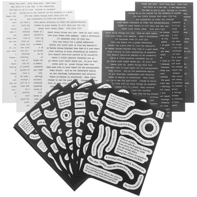 16 hojas álbum de colección cita pegatina material decorativo pegatina diario