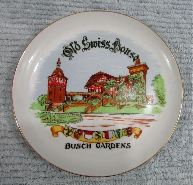 Busch Gardens FL Old Swiss House House of Moore 8" Porcelain Souvenir Plate