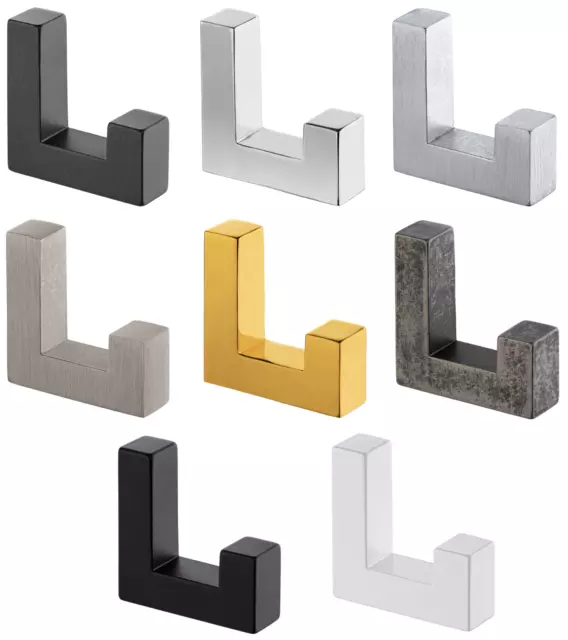 5x perchero TETRIS ganchos para colgar Anguloso Einzel-Haken Metal Pared Ropa